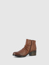 Brown Zip Up Ankle Boots